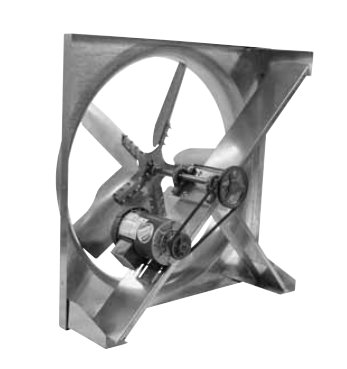 Belt driven propeller fan